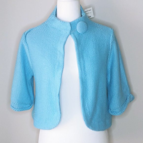 BeBe Blue Cardigan - Size Medium - Picture 1 of 6
